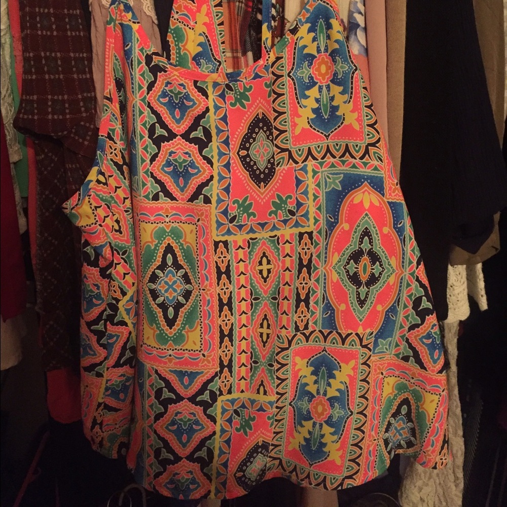 Aztec neon tanktop