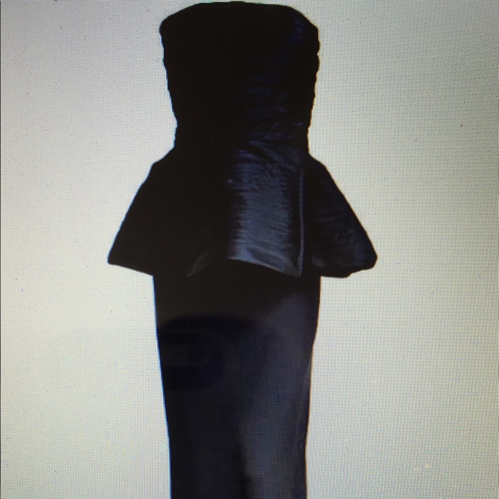 Bill Blass Ruched Peplum Black Gown. Sz 2-4. Mint! Emma Stone 2024 Oscars! - Picture 5 of 11