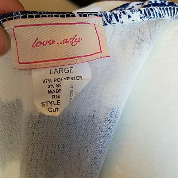 Blue & White Fit & Flare Dress - Picture 7 of 7