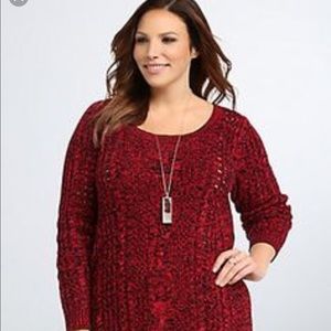 Torrid Marbled cable knit sweater