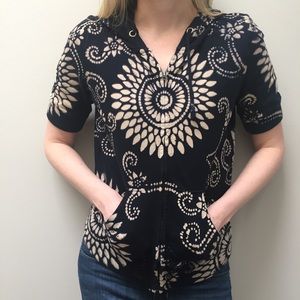 Lucky brand short sleeve zip up hoodie. MED.