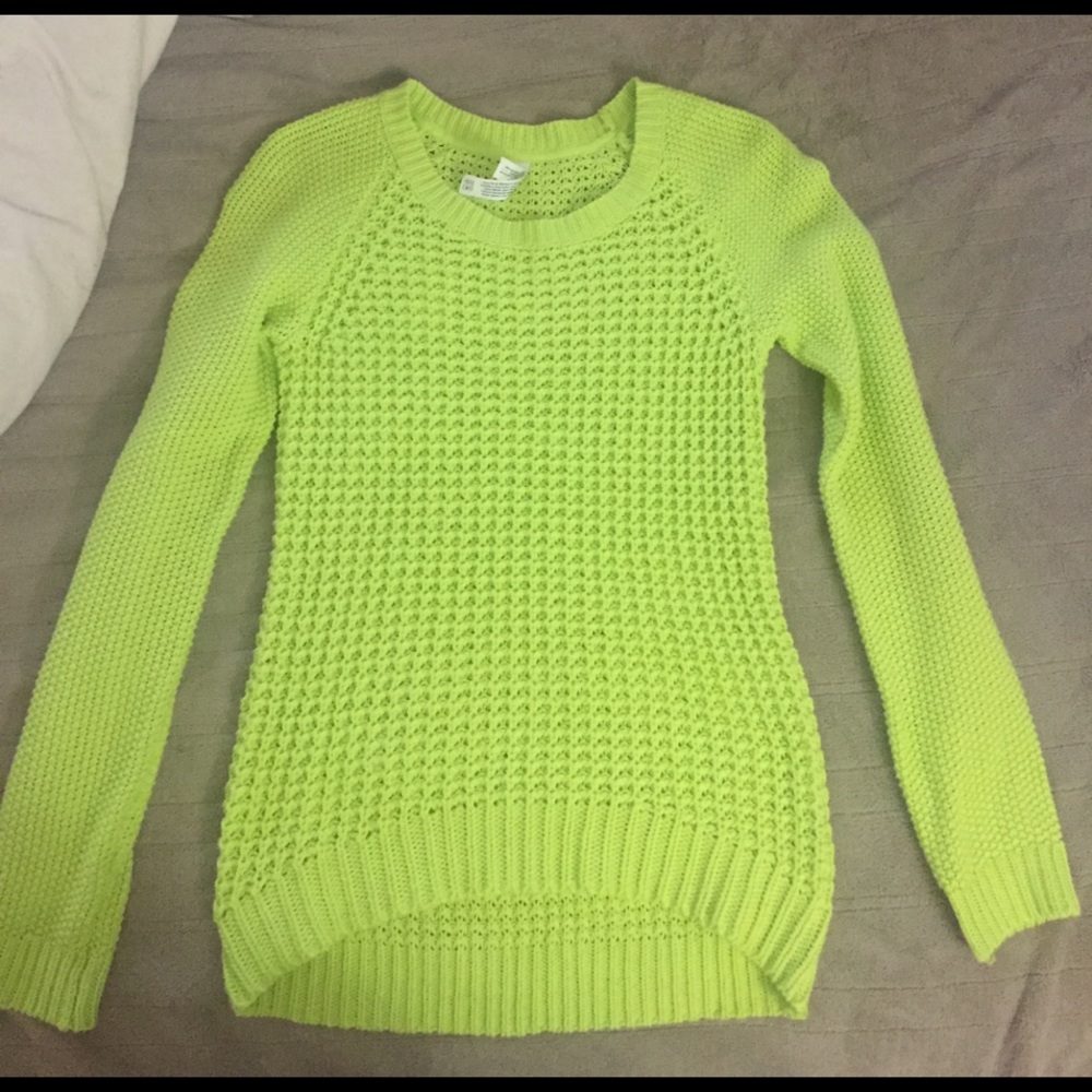 Women's Aeropostale neon green sweater size small