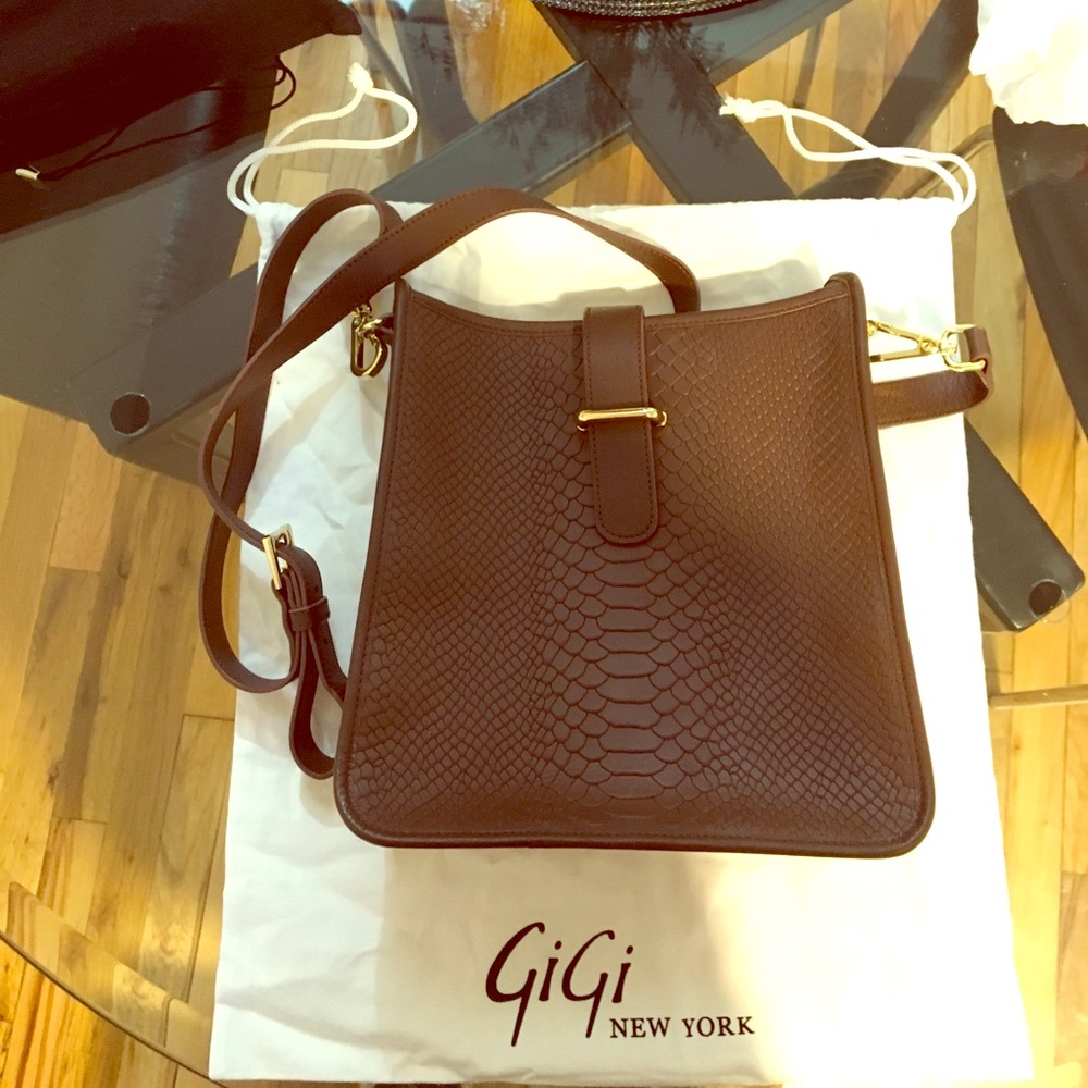 Gigi New York leather crossbody bag
