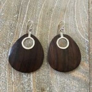 Silpada Brown Wood Sonokeling Earrings