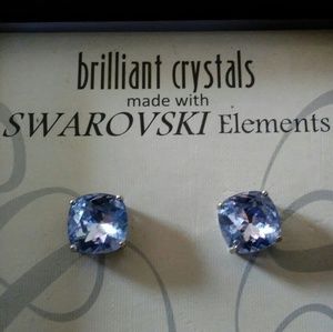 NWT Brilliant Crystal Earrings with Swarovski elem
