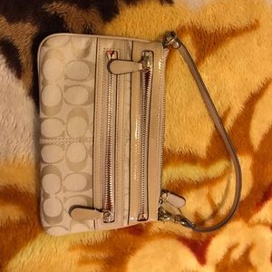 Tan wristlet