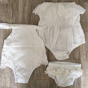 BUNDLE white baby outfits