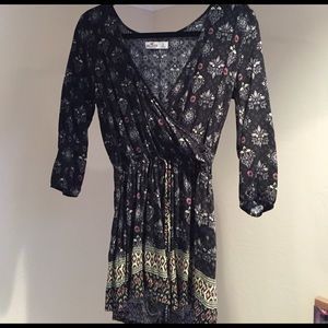 Black Patterned Romper