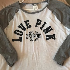 Pink size large baseball t and shorts