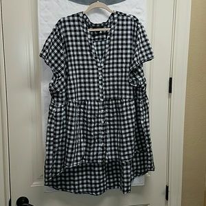 Gingham Hi-lo Torrid Blouse