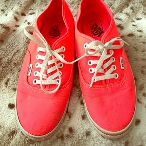 Vans bright orange shoes