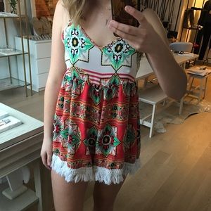 Tribal print summer romper