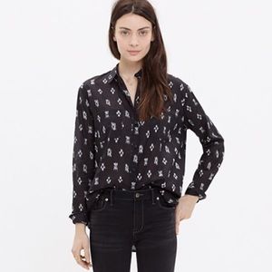 Madewell boyshirt in black ikat