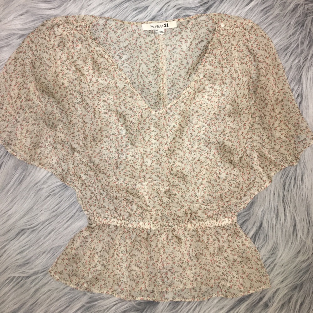 Sheer Flower Blouse