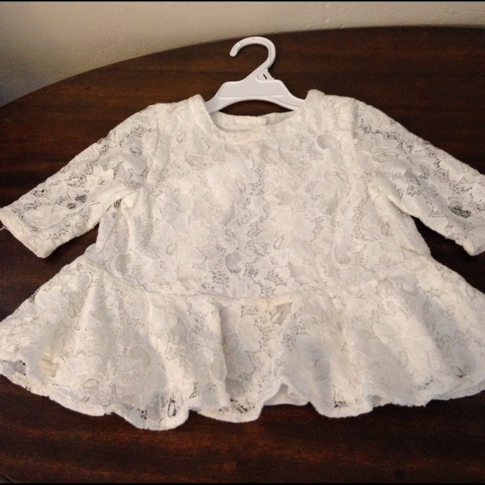 Girls peplum lace top