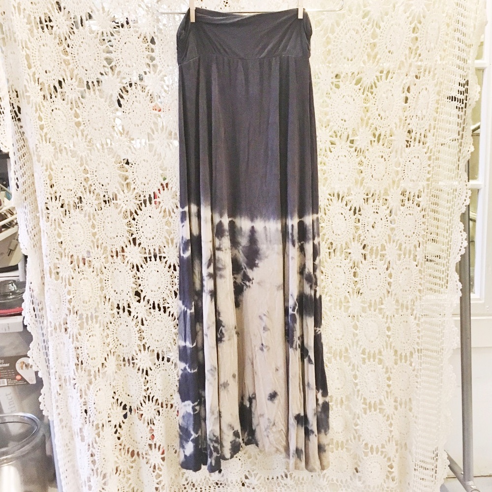 Flowing indigo & toupee cotton maxi