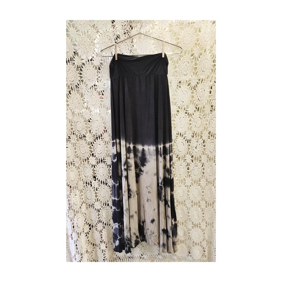 Flowing indigo & toupee cotton maxi - Picture 2 of 3