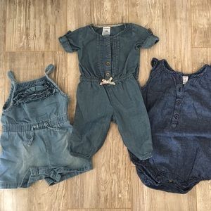 BUNDLE 3 jean rompers