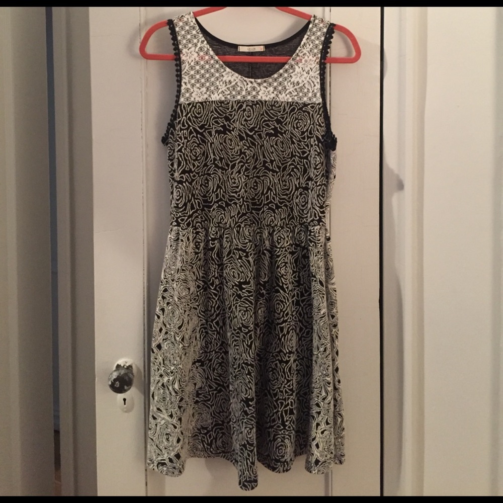 Black & White Floral Dress