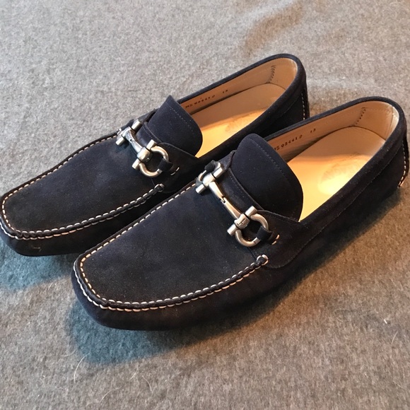 Ferragamo Blue Suede Shoes - Picture 2 of 6