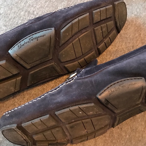 Ferragamo Blue Suede Shoes - Picture 6 of 6