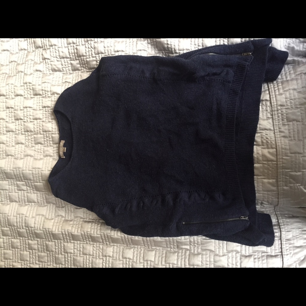 Banana Republic Navy Side zip sweater