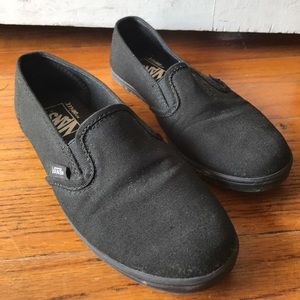 Black vans women's slip on