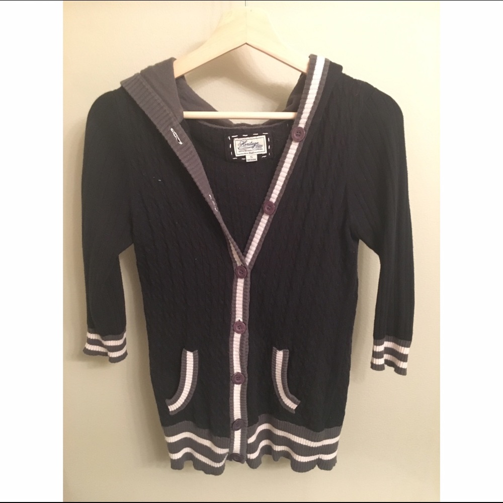 3/4 length hooded Cardigan