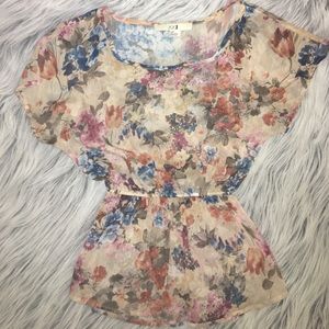 Sheer Flower Blouse