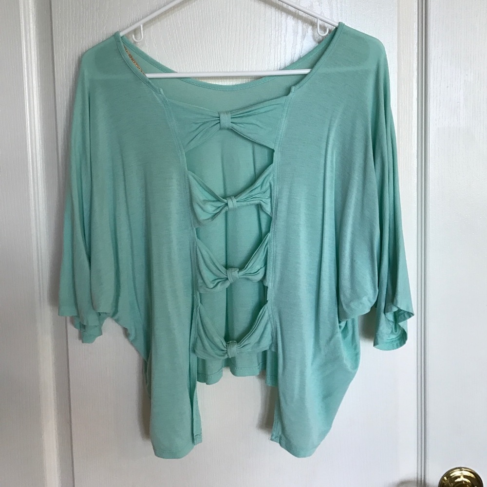Mint Green Oversized Crop Top