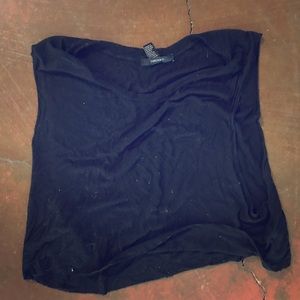 Black standard crop/tank top