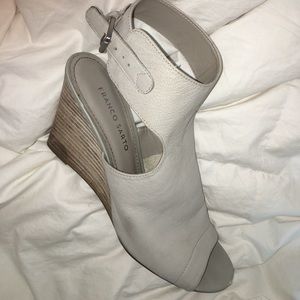 Franco Sarto Gray Leather Wedge