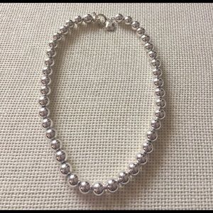 Ralph Lauren Silver Beaded Necklace