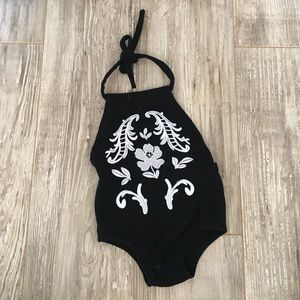Black baby Romper