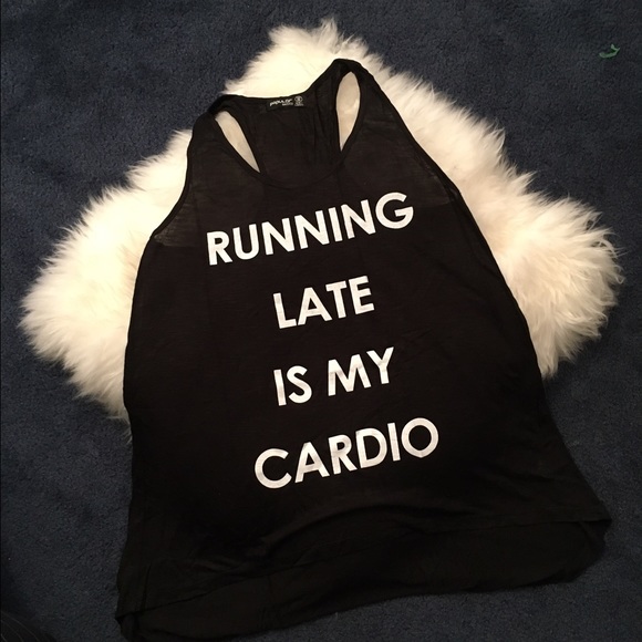 ๐HOST PICK๐Running late is my cardio muscle tank - Picture 2 of 2