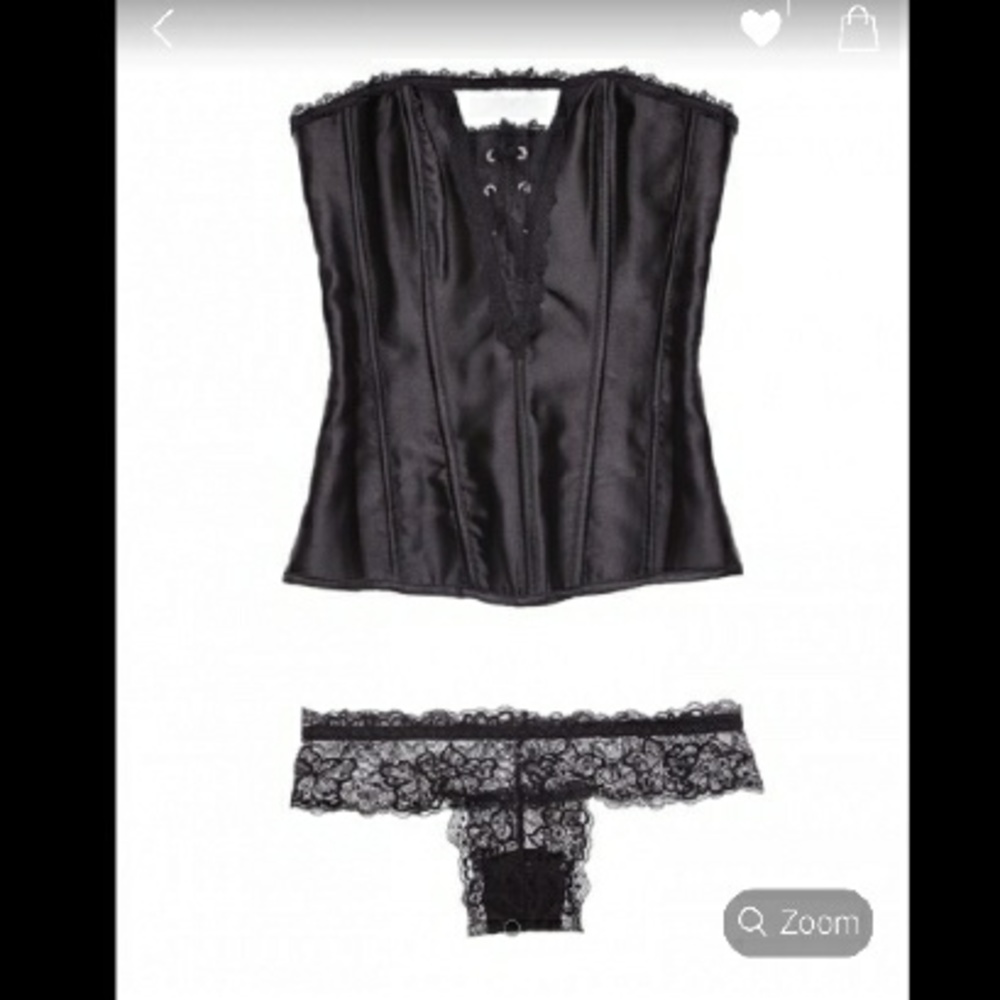 Black boned Corset + Panties