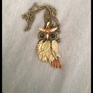 Cute Gold owl necklace