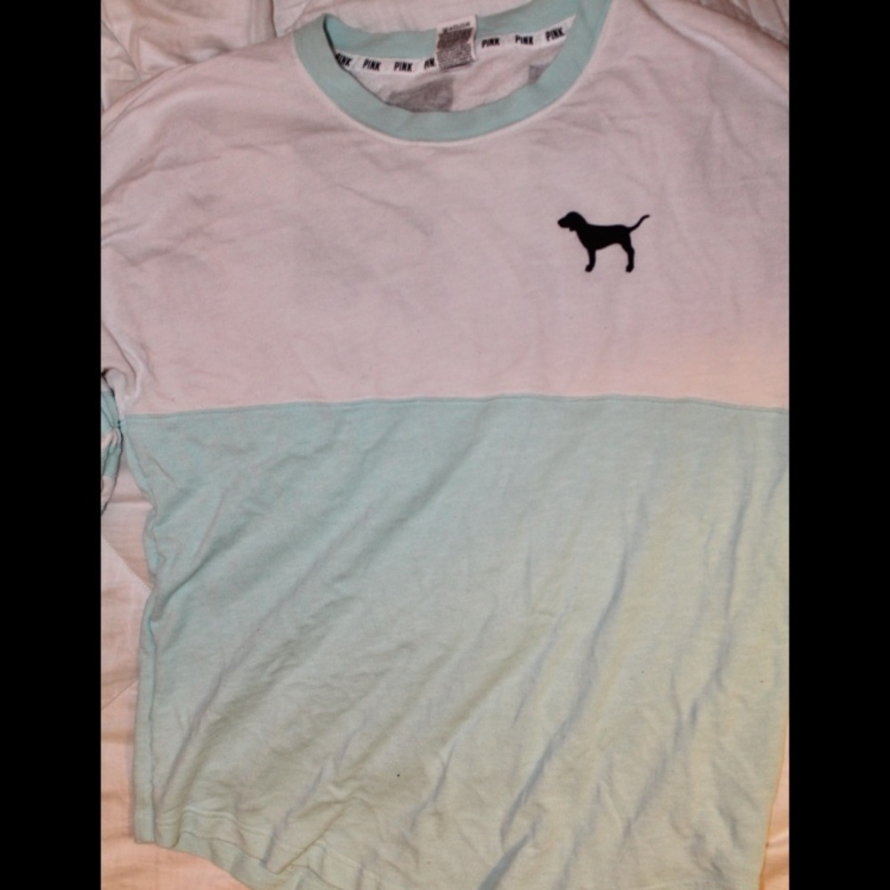 VS Pink Long Sleeve Varsity Crew