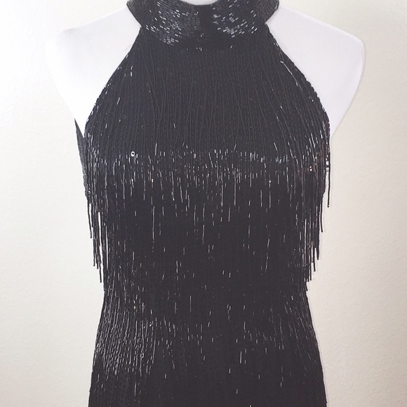 Oleg Cassini Dresses & Skirts - ONE DAY SALE Oleg Cassini Black Tie Beaded Dress