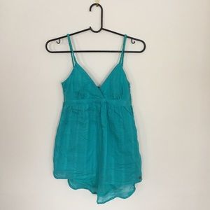 Roxy babydoll top, NWT, aqua blue, XS