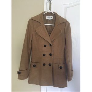 Forever 21 tan women's peacoat