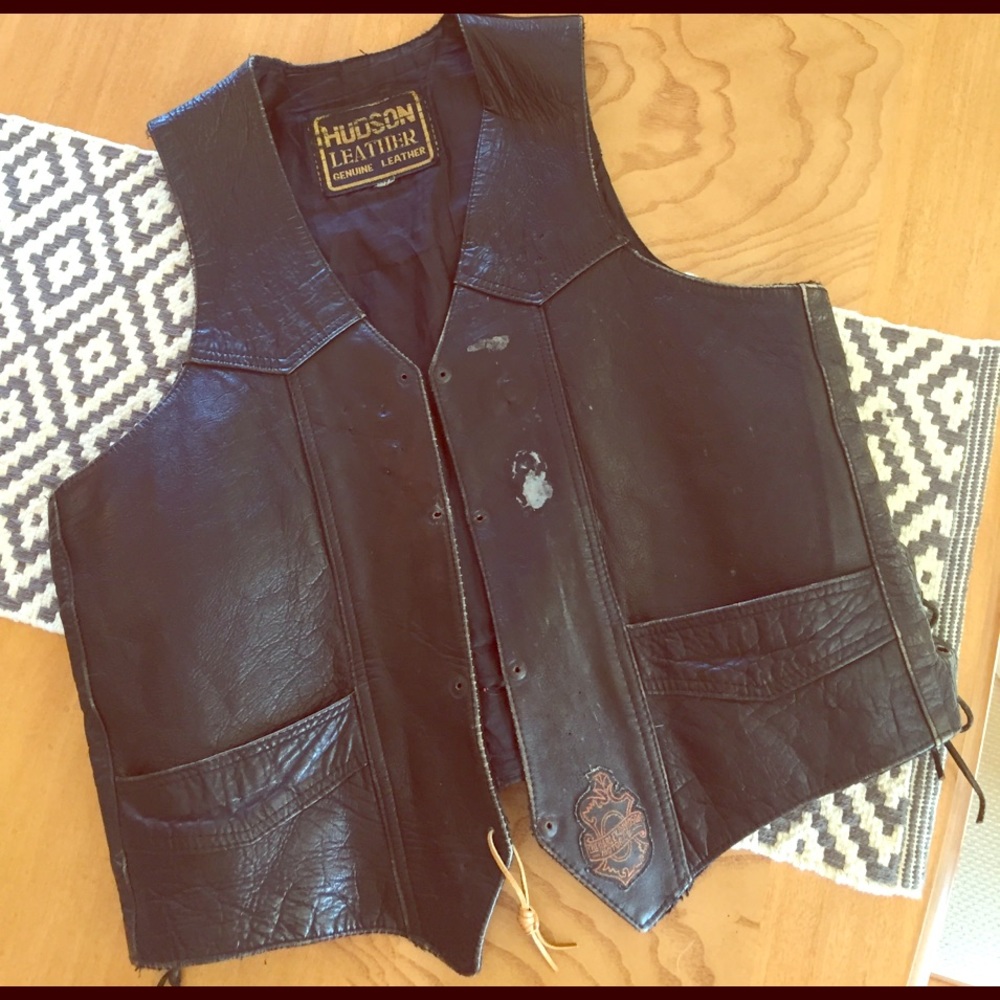Vintage Distressed Leather Men's Vest🦅🦅🦅