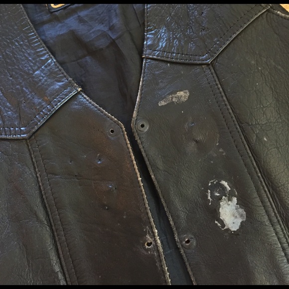 Vintage Distressed Leather Men's Vest🦅🦅🦅 - Picture 3 of 4