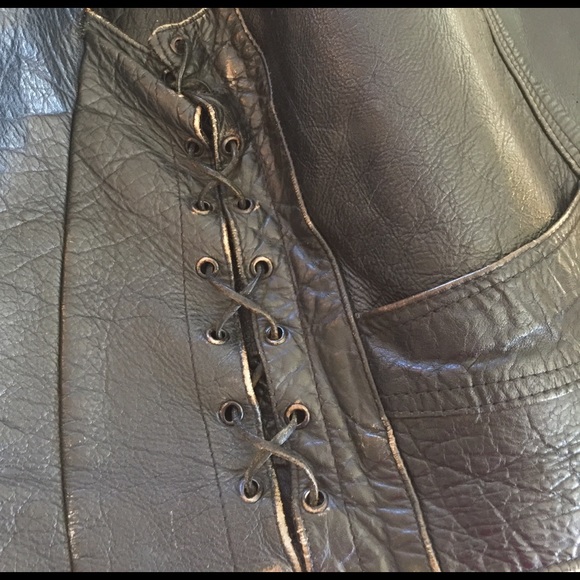 Vintage Distressed Leather Men's Vest🦅🦅🦅 - Picture 4 of 4