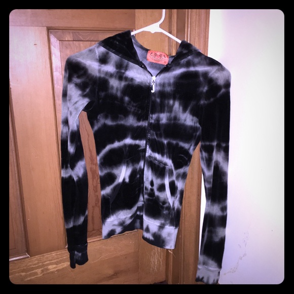 SOLD🖤Juicy Couture Tie Dye Velour Jacket - Picture 1 of 4