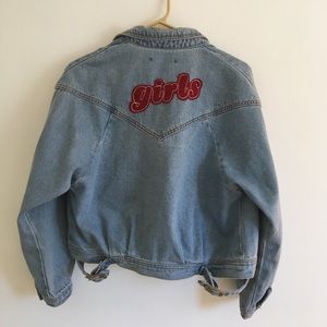 Brandy Melville Vintage Denim 'Girls' Patch Jacket