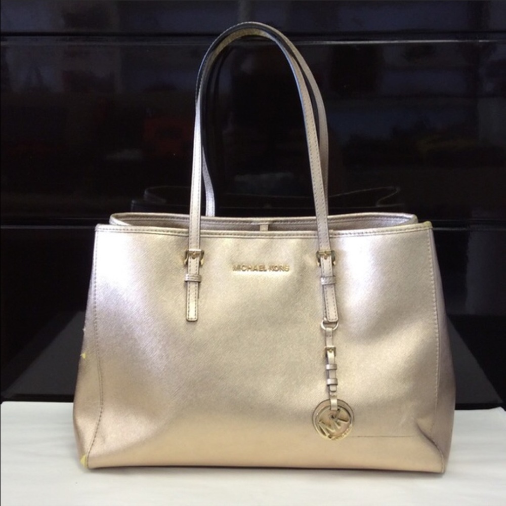 Gold Michael Kors East to west tote