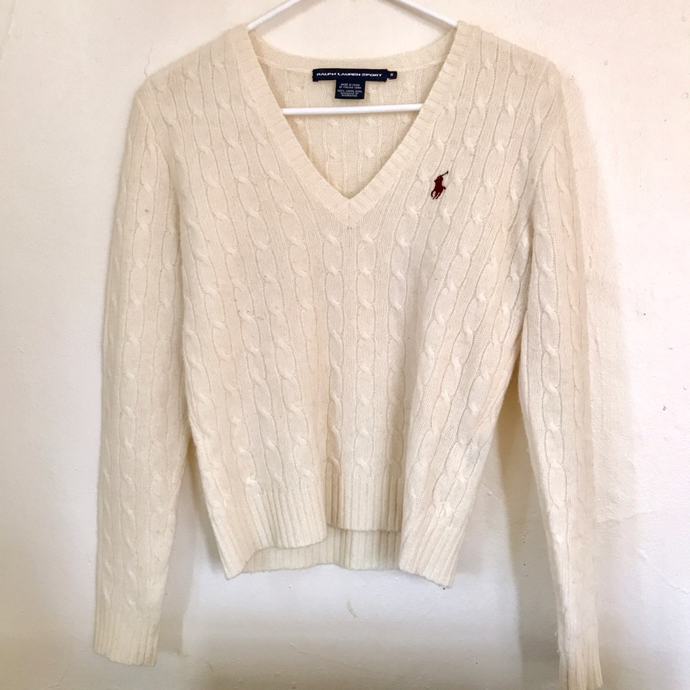SOLD: Ralph Lauren Sport Cozy Cable-knit Sweater - Picture 1 of 2