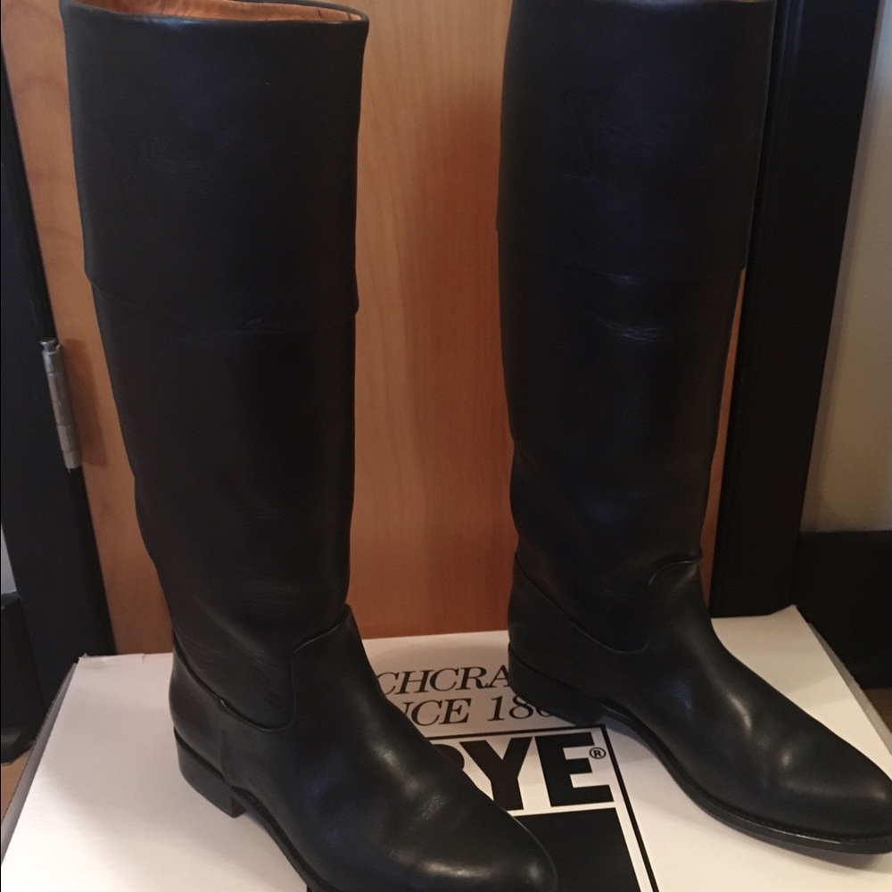 Frye Black Demy Cuff Riding Boots Size 8.5