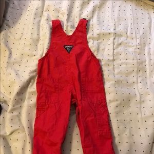 Red overalls